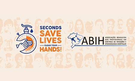ABIH Apoia a campanha Segundos salvam vidas - higienize as mãos!